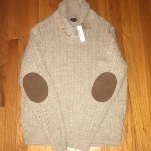 J. Crew Cotton Mariner Shawl-Collar Sweater